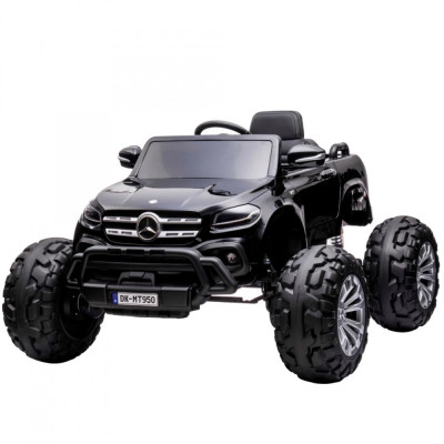 Masinuta electrica Mercedes X-Class Monster Truck, 180W, 4x4, roti moi, scaun tapitat, telecomanda, neagra foto