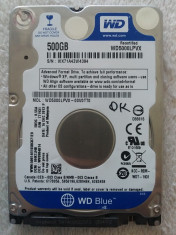 Hard disk laptop 500GB, HDD SATA 2.5 Western Digital WD5000LPVX 1, 5400 rpm OK foto