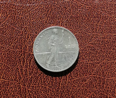 Romania, moneda 1 leu 1914, argint, Regele Carol I foto