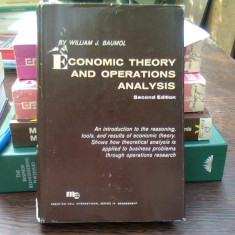 Economic theory and operations analysis - William J. Baumol (Teoria economică și analiza operațiunilor)