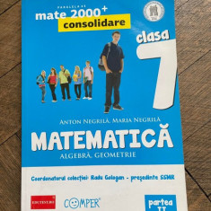 Anton Negrila Matematica algebra geometrie clasa 7-a