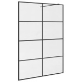 Cumpara ieftin Paravan de dus walk-in negru 140x95 cm sticla ESG transparenta