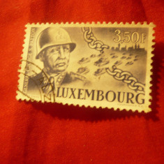 Timbru Luxemburg 1947 - General Patton , val. 3,5fr stampilat