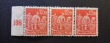 Germania Republica de la Weimar 1922 Inflație "Muncitori la Secerat 12 Mark" (Bandă Orizontală MNH ) - FD1