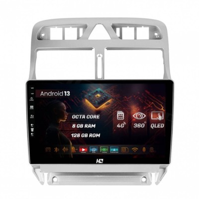Navigatie Peugeot 307 8GB RAM Android 13 Octacore Slot Sim 4G DSP GPS Wi-FI Carplay Android Auto USB Bluetooth Waze Touchscreen 9 Inch foto