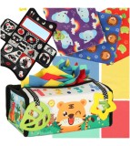 Cutie de Sortare Senzoriala Montessori 2 in 1 cu Covoras si Servetele