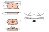 TRW GDB2139 set placute frana,frana disc