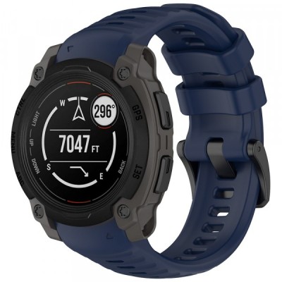 Curea Techsuit W076 pentru Garmin Instinct E 45mm, Albastra Inchis foto