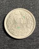 Moneda 1/2 franci 1965 Elveția argint