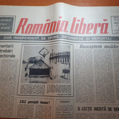 ziarul romania libera 24 mai 1990- art. "scrisoare catre piata universitatii"