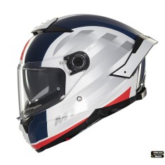 Casca integrala pentru scuter - motocicleta MT Thunder 4 SV Treads C7 alb/rosu/albastru lucios (ochelari soare integrati) XS (53/54cm)