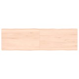 VidaXL Blat masă 140x40x(2-4) cm lemn stejar netratat contur organic