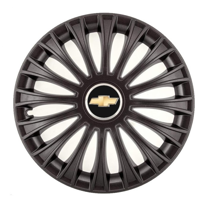 Set 4 Capace Roti, potrivite jantelor de R14, pentru Chevrolet, model dino Negru