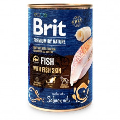 Brit premium by Nature Conservă cu pește &amp; piele de pește 400 g