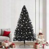VidaXL Pom de Crăciun artificial pre-iluminat Negru 240 cm PVC 3397172