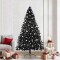 vidaXL Pom de Crăciun artificial pre-iluminat Negru 240 cm PVC 3397172