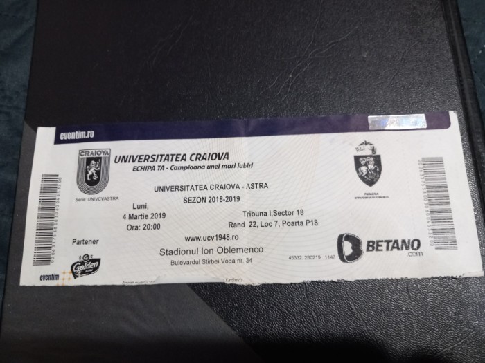 Bilet U Craiova - Astra Giurgiu