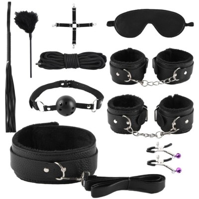 Set accesorii din plus cu 10 piese, pentru jocuri de rol si relaxare, culoare neagra foto