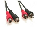 Cablu RCA 2x2 1.5m Nichelat, Goobay