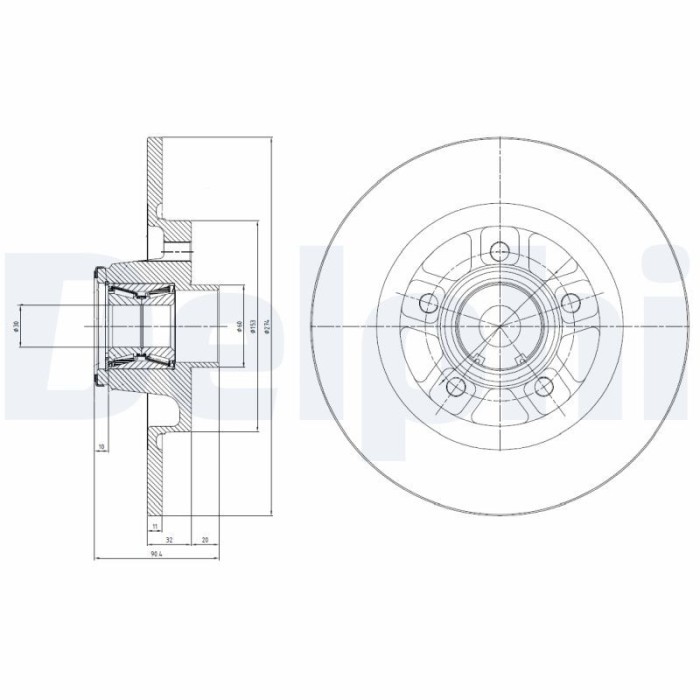 DELPHI BG9113RSC Disc frana