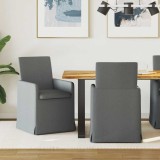 vidaXL Scaune de dining 2 pcs Gri &icirc;nchis 57 x 67 x 95 cm țesătură 42017904