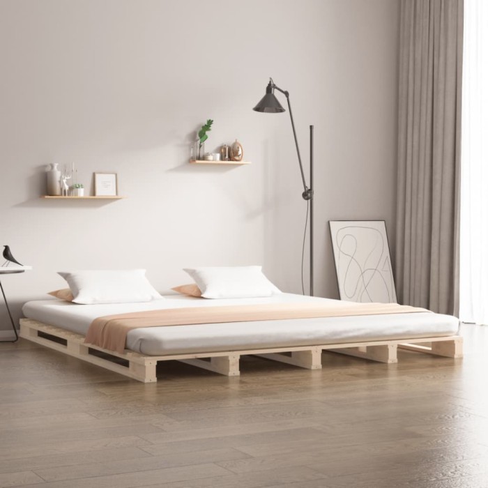 vidaXL Cadru de pat, 140x200 cm, lemn masiv de pin