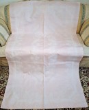 Fata de masa Vintage din damasc de bumbac, cu model floral in tesatura