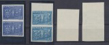 1937 ROMANIA Carol II Antanta Balcanica - seria rară NEdantelata 2 timbre in perechi verticale MNH, tiraj 200 serii, Nestampilat