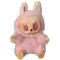 Figurină Muzicală De Pluș Labubu Cu Lumini, Tip Breloc Și Cap Rotativ, Roz, 23cm