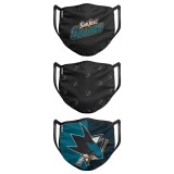 San Jose Sharks măști Foco set of 3 pieces EU - dospěl&aacute; velikost