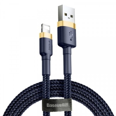 Cablu Date si Incarcare USB-A - Lightning Baseus Cafule, 18W, 2m, Bleumarin CALKLF-CV3 foto