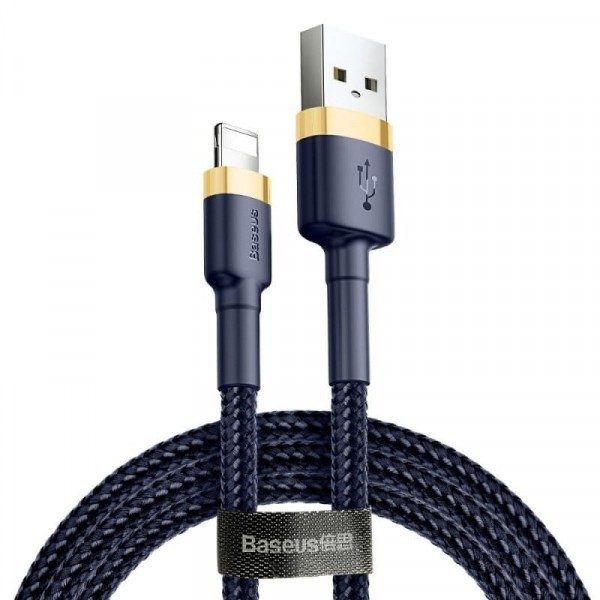 Cablu Date si Incarcare USB-A - Lightning Baseus Cafule, 18W, 2m, Bleumarin CALKLF-CV3