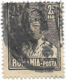 Mihai I, format mare, cu filigran (uzuale), 1928 - 25 B, obliterat, Regi, Stampilat