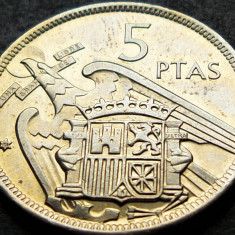 Moneda 5 PESETAS - SPANIA, anul 1972 (model 1957) *cod 2167 B = UNC