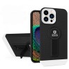 Husa armor design cu stand pentru apple iphone 14 plus (6.7) negru/alb, suport auto magnetic, protectie antisoc, flippy