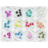 Cumpara ieftin Kit din 12 buc de decorații unghii - flori acrilice, 5g, INGINAILS