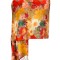 Fular casmir dama F, Dacali, portocaliu/rosu, 180 x 70 cm