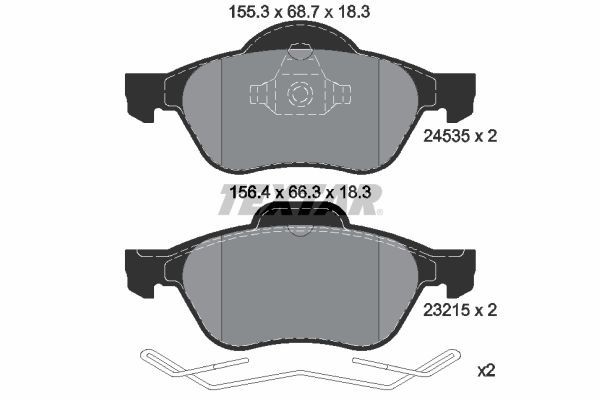 TEXTAR 2453501 Q+ set placute frana,frana disc