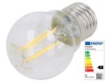 Lampă LED alb cald E27 4,3W 470lm 2700K, Philips