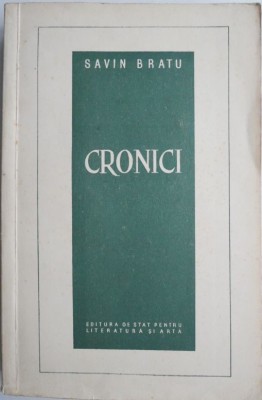 Cronici &amp;ndash; Savin Bratu foto