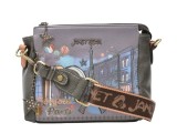 Geanta JANET DENESE multicolor, PARIS DREAM, din piele ecologica