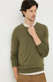 Sisley pulover barbati, culoarea verde, light