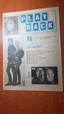 revista play-back anul1,nr.2 martie 1990-muzica folk,pop,disco,rock,heavy foto