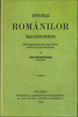 HST 529SP Istoria romanilor macedoneni din cele mai vechi timpuri ... 1904 foto