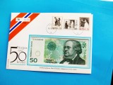 50 Kroner 1996 Norvegia, Plic Prezentare, Rară - Bancnotă Colecție