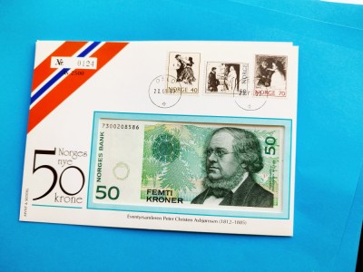 50 Kroner 1996 Norvegia-in plic de prezentare-RAR-Oferta! foto