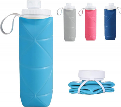 Flacoane de apă lapsible Supapă rezistentă la scurgere reutilizabilă BPA fără si foto