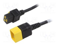 Cablu SCHURTER 3x1,5mm&sup2; 3x14AWG IEC C19 mamă, IEC C20 tată, PVC 3m 16A