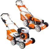 Ruris RXH999 + RX500S - Scarificator cu motor pe benzina 4 timpi 5.3 CP 40 cm + Masina de tuns iarba pe benzina General Engine 5.7 CP 53 cm 2500 m2 au