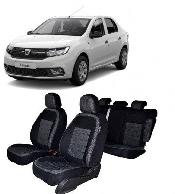 Set huse scaune dedicate DACIA LOGAN 2 (2012-2020) (BANCHETA FRACTIONATA) foto